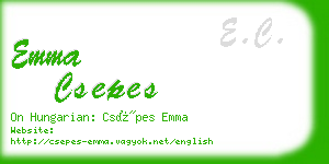 emma csepes business card